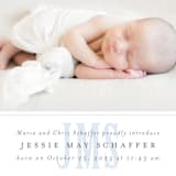 "Classic Monogram" - Birth Announcements in Sky by Erin Hodges - Detail