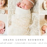 "Classically Modern" - Birth Announcements in Slate by Brianne Larsen - Detail