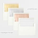 "Classically Modern" - Birth Announcements in Slate by Brianne Larsen - Envelope Liner Options