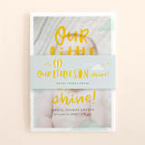 "Little Sonshine" - Birth Announcement Belly Bands in Sunshine by Tanya Lee of Frooted Design - Front
