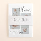 "overjoyed script" - Birth Announcement Belly Bands in Onyx by Lindsay Stetson Thompson - Front
