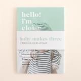 "Modern Block" - Birth Announcement Belly Bands in Sea Mist by Roxy Cervantes - Front