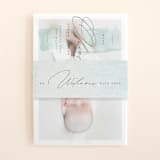 "Fresh Paint" - Birth Announcement Belly Bands in Aqua by Michelle Taylor - Front