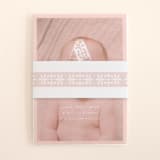 "monogram overlay" - Birth Announcement Belly Bands in Blush by Susan Asbill - Front