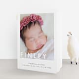 "Simply Baby" - Birth Announcement Booklette™ Cards in Marshmallow by Susan Brown - Front