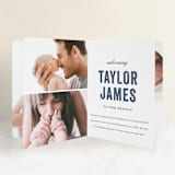 "Statement" - Birth Announcement Booklette™ Cards in Marine by Sara Hicks Malone - Interior Option - 1