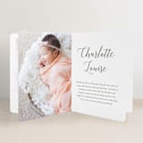 "Big Script" - Birth Announcement Booklette™ Cards in Smoke by Genna Blackburn - Interior Option - 2