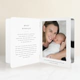 "Name Plate" - Birth Announcement Booklette™ Cards in Melon by Stacey Meacham - Interior Option - 2