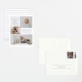 "Love Multiplies" - Birth Announcement Booklette™ Cards in Dusty Blue by Julie Murray - Assembled