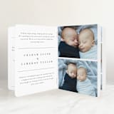 "Two to Love" - Birth Announcement Booklette™ Cards in Charcoal by Michelle Taylor - Interior Option - 1