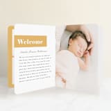 "Magazine Block" - Birth Announcement Booklette™ Cards in Marigold by Maria Hilas-Louie - Interior Option - 2