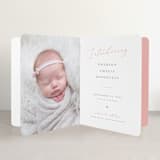 "Namely" - Birth Announcement Booklette™ Cards in Blush by Sarah Brown - Interior Option - 2