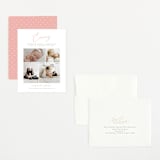 "Namely" - Birth Announcement Booklette™ Cards in Blush by Sarah Brown - Assembled