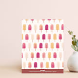 "Ice Pops" - Personalized Stationery in Strawberry by Rebecca Smith - Back of Card
