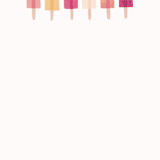 "Ice Pops" - Personalized Stationery in Strawberry by Rebecca Smith - Close-Up