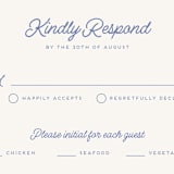 "Effortless Blooms | RSVP" - Personalized Stationery in Periwinkle by Rebecca Smith - Close-Up