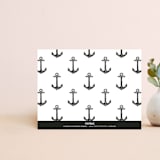 "Ancora" - Personalized Stationery in Obsidian by Lisa Travis - Back of Card
