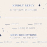 "Give You the Moon RSVP Card" - Personalized Stationery in Sky by Amber Barkley - Close-Up