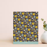 "Simply Floral Thank You Card" - Personalized Stationery in Charcoal by Amber Barkley - Back of Card