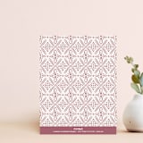 "Diamond Monogram Thank You Card" - Personalized Stationery in Rose by Amber Barkley - Back of Card
