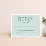 "Knotted RSVP Card" - Personalized Stationery in Aqua by Amber Barkley - Front