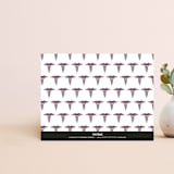 "Cadeceus" - Personalized Stationery in Mulberry by Lisa Travis - Back of Card