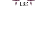 "Cadeceus" - Personalized Stationery in Mulberry by Lisa Travis - Close-Up
