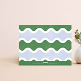 "Wavy Stationery" - Personalized Stationery in Clover by Amber Barkley - Back of Card