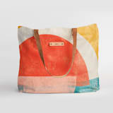 "Abstract Sunset" - Carry-All Slouch Tote in Twilight by Michelle Taylor - Carry-All Slouch Tote