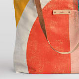 "Abstract Sunset" - Carry-All Slouch Tote in Twilight by Michelle Taylor - Fabric Detail