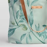 "Botanical greenery" - Carry-All Slouch Tote in Greenery by Lucrecia Caporale - Fabric Detail