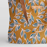 "Wandering" - Carry-All Slouch Tote in Mustard by Alicia Schultz - Fabric Detail