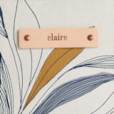 "Casual style" - Carry-All Slouch Tote in Denim by Lucrecia Caporale - Tag Detail