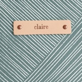 "Line Wrap" - Carry-All Slouch Tote in Cactus by Michelle Taylor - Tag Detail