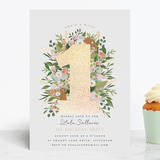 "She's A Wild One" - Children's Birthday Party Invitations in Blush by Susan Moyal - Front