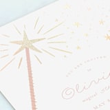 "Magical wand" - Children's Birthday Party Invitations in Cotton Candy by Jackie Crawford - Close-Up