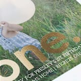 "Colorful One" - Children's Birthday Party Invitations in Gold by Denise Malacrea - Detail