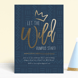 "Wild Rumpus" - Children's Birthday Party Invitations in Navy by Anelle Mostert - Front