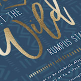 "Wild Rumpus" - Children's Birthday Party Invitations in Navy by Anelle Mostert - Detail