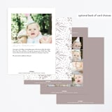 "Floral ONE" - Children's Birthday Party Invitations in Rose Gold by Phrosné Barwood - Back of Card Options