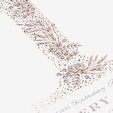 "Floral ONE" - Children's Birthday Party Invitations in Rose Gold by Phrosné Barwood - Detail