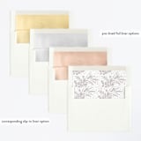 "Floral ONE" - Children's Birthday Party Invitations in Rose Gold by Phrosné Barwood - Envelope Liner Options