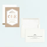 "Pink & Gold" - Children's Birthday Party Invitations in Blush by Erica Krystek - Assembled