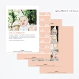 "Glitter & Glam" - Children's Birthday Party Invitations in Glittery Gold by Oma N. Ramkhelawan - Back of Card Options
