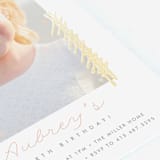 "Glitter & Glam" - Children's Birthday Party Invitations in Glittery Gold by Oma N. Ramkhelawan - Detail
