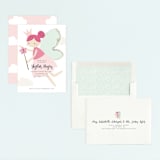"glitter fairy" - Children's Birthday Party Invitations in Powder by peetie design - Assembled