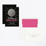 "Dance Party" - Children's Birthday Party Invitations in Raspberry by Kelly Nasuta - Assembled