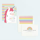 "unicorno" - Children's Birthday Party Invitations in Bubblegum by peetie design - Assembled