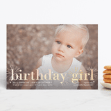 "Sparklers" - Children's Birthday Party Invitations in Glittery Gold by Melanie Severin - Front