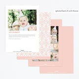 "Princess Carriage" - Children's Birthday Party Invitations in Ballerian Pink by Paper Sun Studio - Back of Card Options